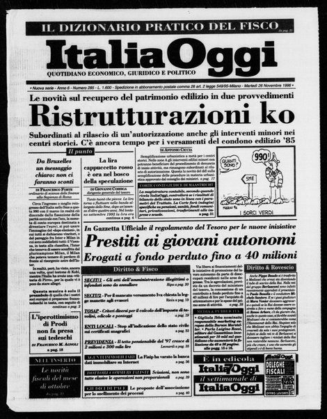 Italia oggi : quotidiano di economia finanza e politica